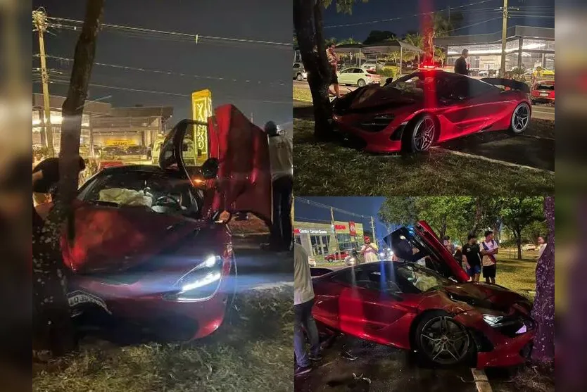  O motorista da McLaren abandonou o carro após o acidente 