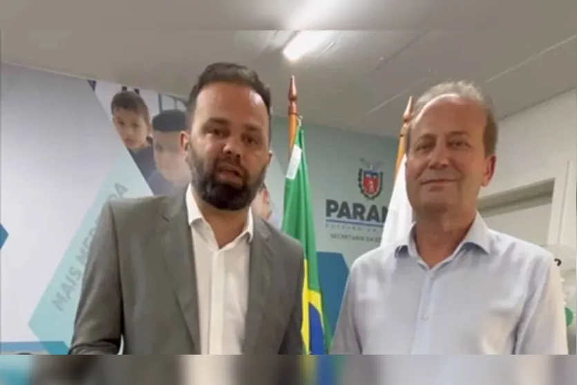 Secretário de Estado da Educação, Roni Miranda Vieira, dá ótimas notícias ao prefeito Carlos Gil 
