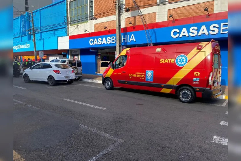  Acidente aconteceu na Rua Ponta Grossa, centro de Apucarana 