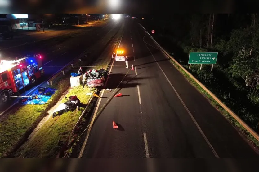  Acidente aconteceu por volta das 2h45 da madrugada 