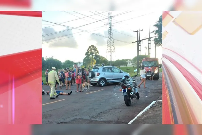  Dois rapazes que estavam na moto ficaram feridos 