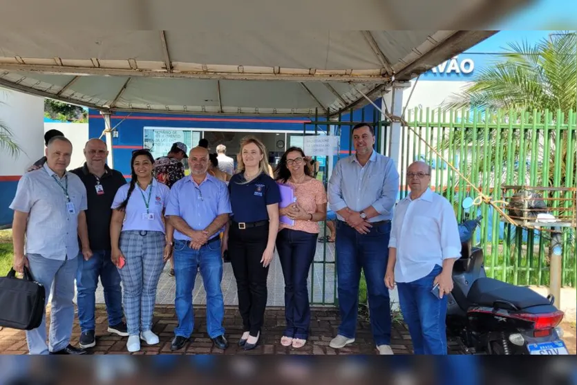  Equipe da Sesa com a equipe da saúde do município. 