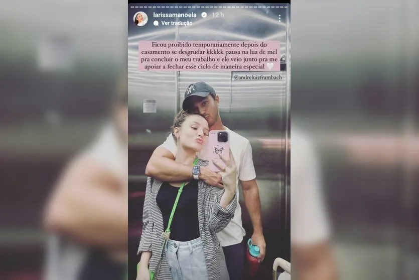 Larissa Manoela dá pausa em lua de mel; saiba o motivo