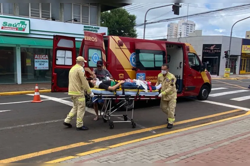 Motociclista foi atendido pelo Corpo de Bombeiros 