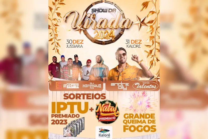 Prefeituras do Vale do Ivaí anunciam shows para a virada do ano; veja