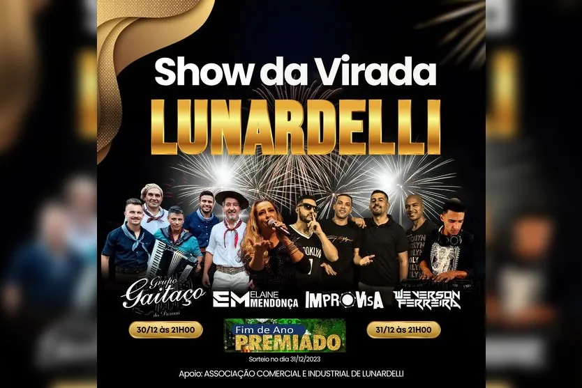 Prefeituras do Vale do Ivaí anunciam shows para a virada do ano; veja