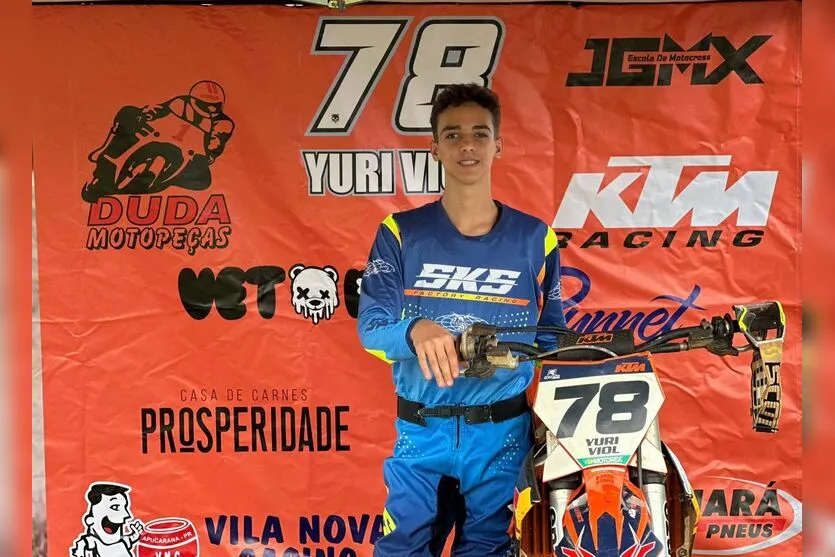  Yuri Maroni Viol, de 15 anos, foi campeão na Copa Paraná 