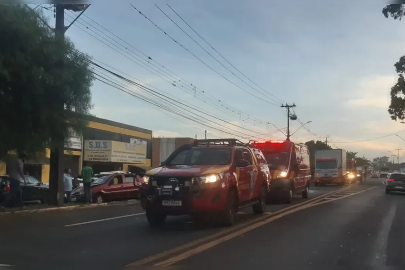  Acidente mobilizou equipes do Corpo de Bombeiros 