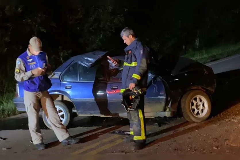  Colisão ocorreu na noite de sábado em Santa Maria do Oeste 