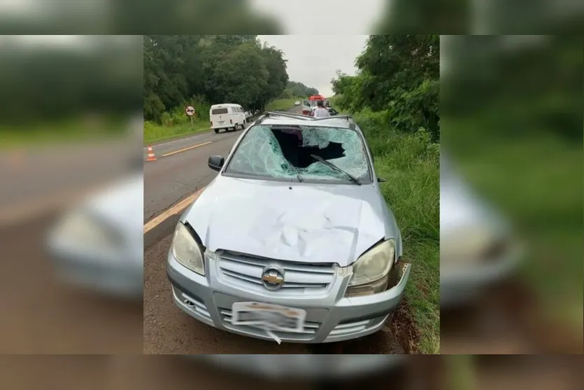  O Chevrolet Celta tentou realizar uma ultrapassagem antes do acidente 