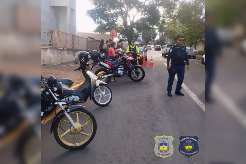  A operação foi realizada para coibir as infrações cometidas por motociclistas. 