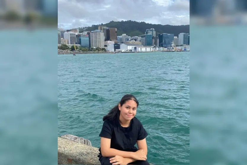  Júlia Oliveira, de Lindoeste, sentiu evolução no inglês já nos primeiros dias de Nova Zelândia 