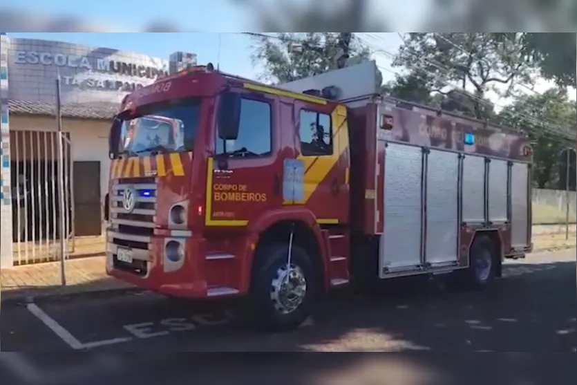  O Corpo de Bombeiros foi acionado para atender a ocorrência 