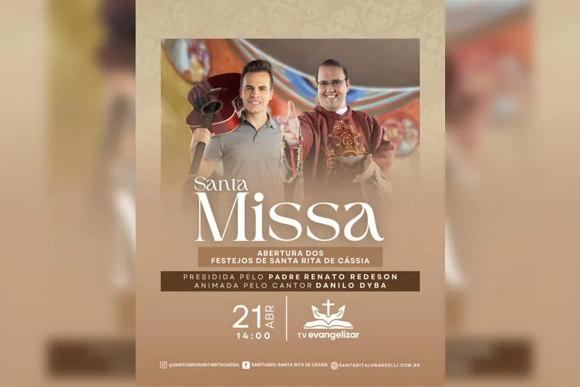 Tradição: Santuário Santa Rita de Cássia divulga programação da festa