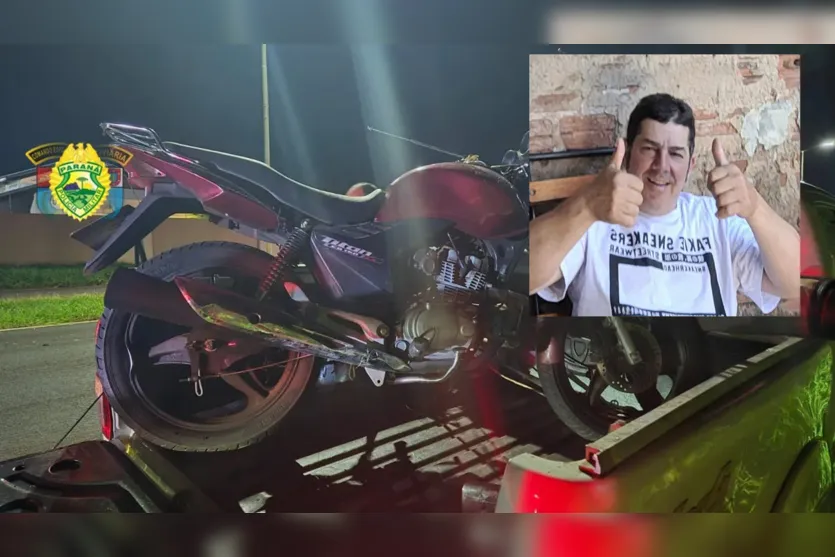  A queda de moto ocorreu no início da noite de domingo 