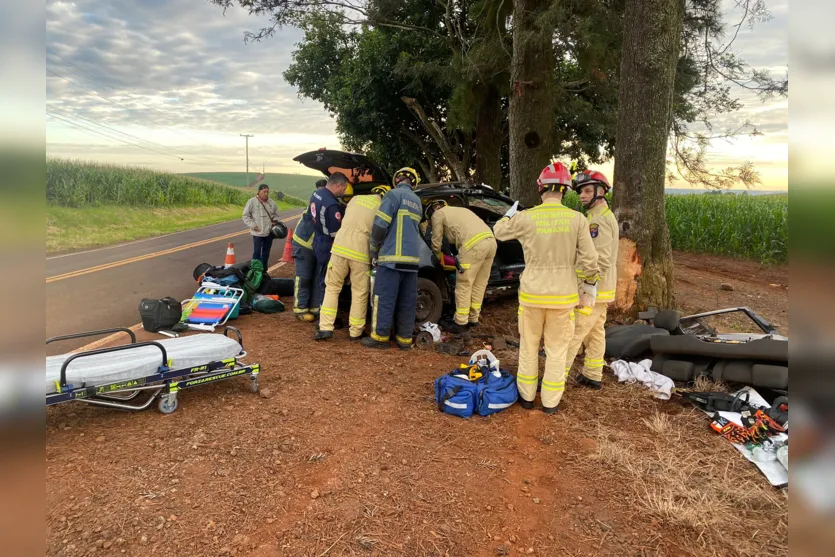 Grave acidente deixa três mulheres feridas na PR-532 em Apucarana