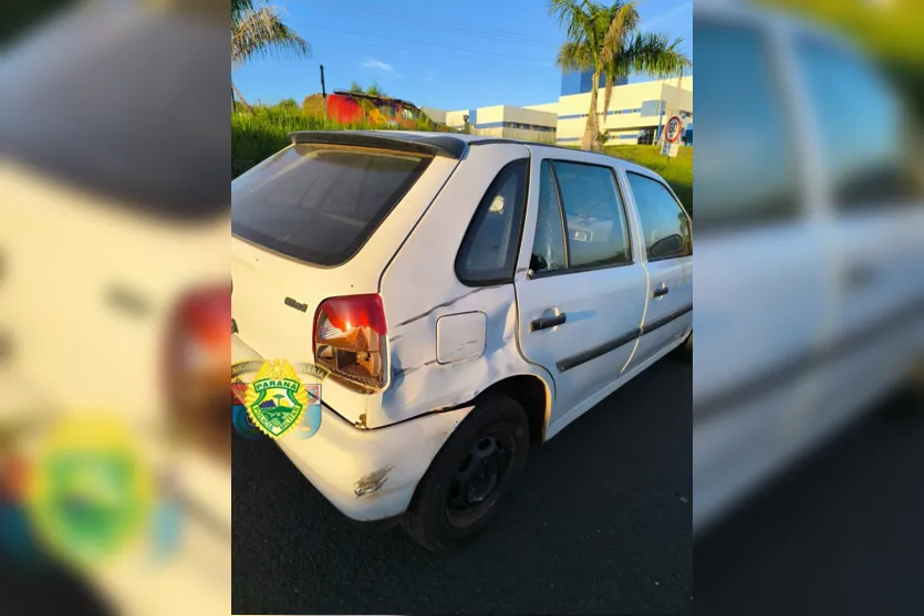  O acidente envolveu um Volkswagen Gol e uma moto 