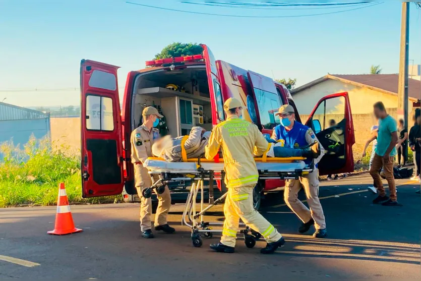  O motociclista sofreu uma fratura no fêmur. 