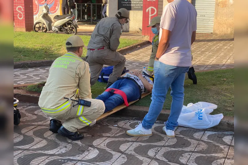  Mulher foi socorrida no local e encaminhada à Upa de Apucarana 