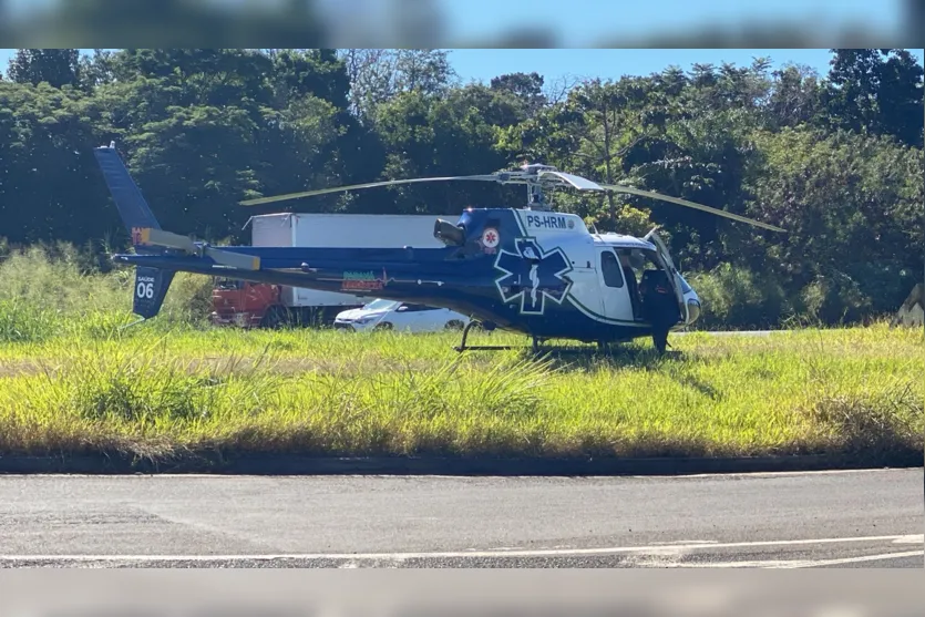  Motociclista fica gravemente ferido em colisão; aeromédico é acionado 