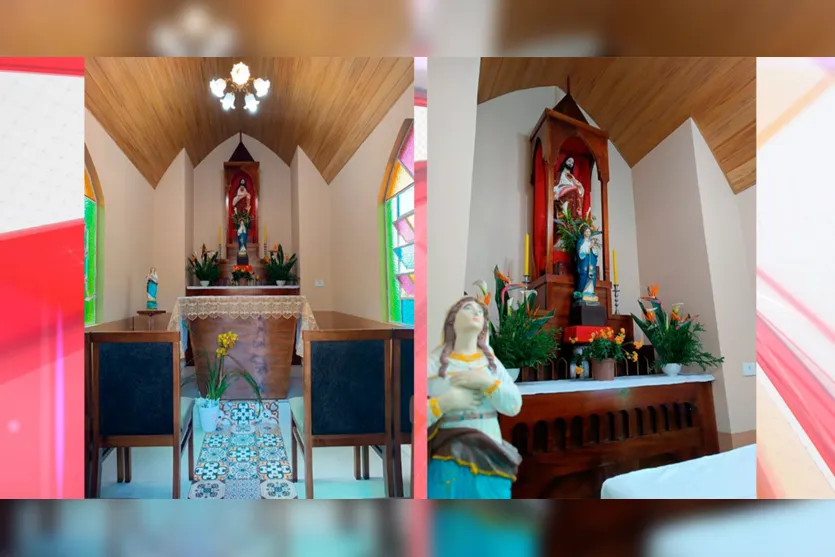 A capela conta com espaço para oração 