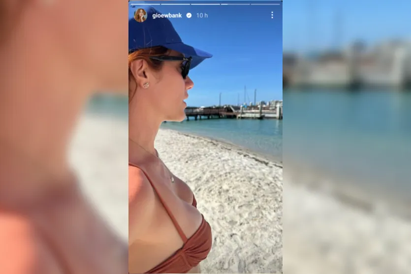 Giovanna Ewbank esbanja beleza em dia de praia