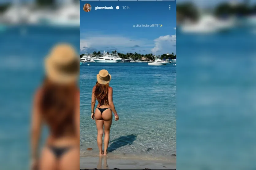Giovanna Ewbank esbanja beleza em dia de praia