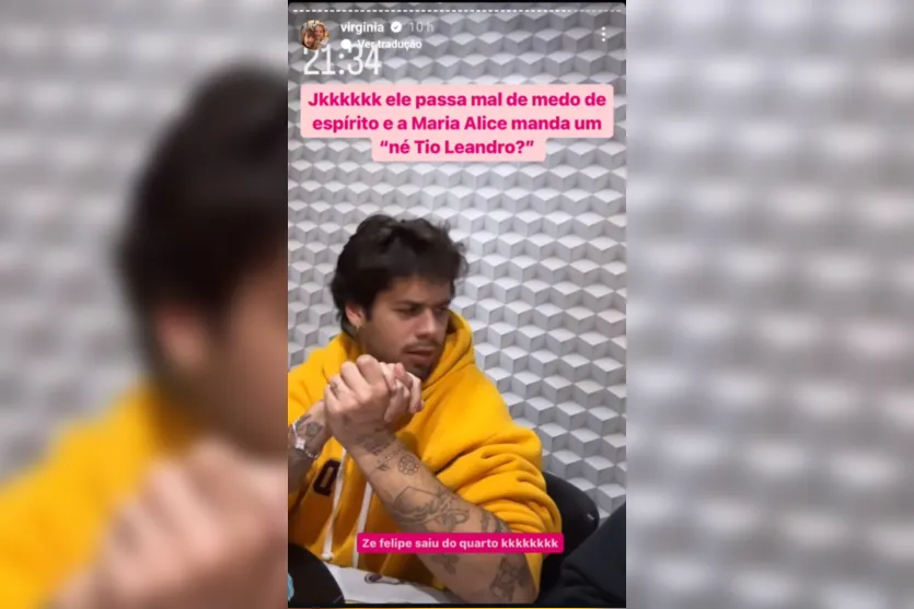 Zé Felipe se desespera ao ver a filha falando com tio Leandro