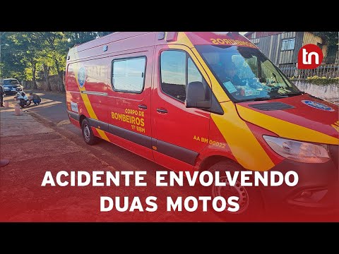 Acidente envolvendo duas motocicletas é registrado nesta sexta (18)