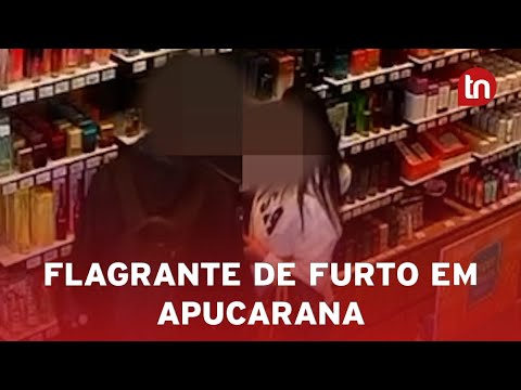 Câmera flagra casal furtando quase R$ 1 mil em perfumes em Apucarana