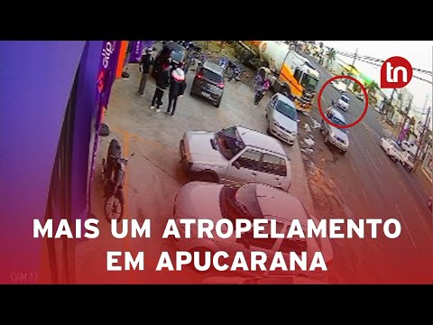 Câmera flagra atropelamento na Avenida Minas Gerais em Apucarana