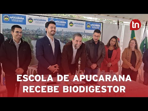 Escola de Apucarana recebe biodigestor da Itaipu Binacional