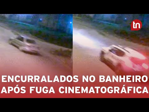 Fuga cinematográfica termina com suspeitos ‘encurralados’ no banheiro