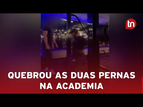 Jovem quebra duas pernas durante agachamento com 140 kg no PR