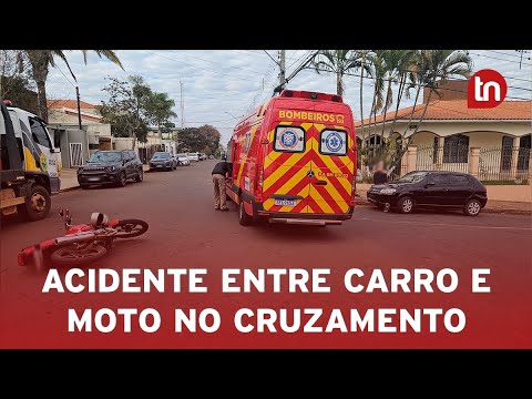 Motociclista fica ferido em acidente na Vila Formosa em Apucarana
