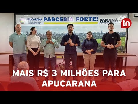 Prefeito e vereadores anunciam recursos de R$ 3 milhões para Apucarana