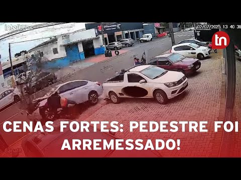 Vídeo mostra momento em que carro atropela pedestres em Arapongas
