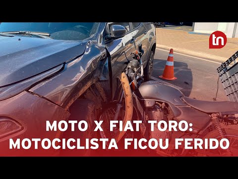 Acidente na Avenida Minas Gerias deixa motociclista ferido