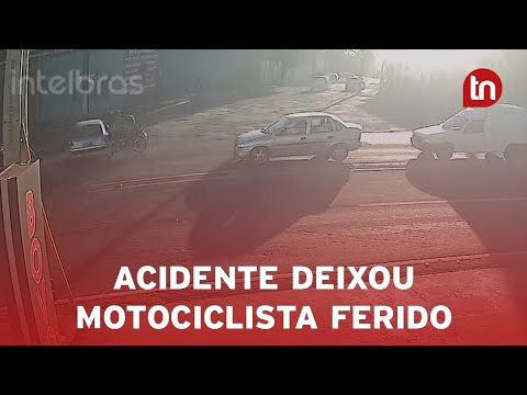 Câmera flagra acidente que deixou motociclista ferido em Apucarana