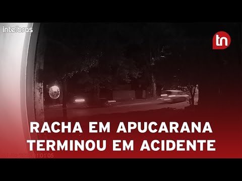 Câmera flagra racha que terminou em acidente em Apucarana