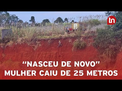 "Nasceu de novo", diz bombeiro sobre motorista que caiu de 25 metros