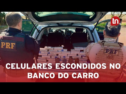 PRF apreende 200 celulares escondidos em bancos de carro no PR