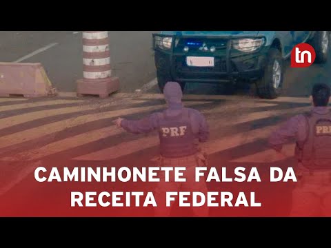 PRF apreende caminhonete falsa da Receita Federal carregada de cocaína