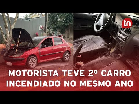 Segundo carro do mesmo motorista pega fogo em menos de um ano