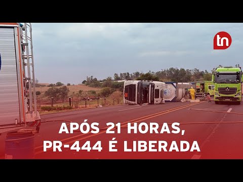 Após 21 horas, PR-444 é liberada entre Arapongas e Mandaguari