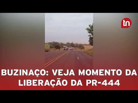 Veja momento da liberação da PR-444 após 21 horas interditada