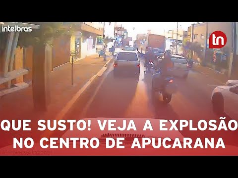 Câmera registra explosão no centro de Apucarana