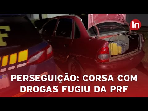 Corsa com 15 kg de maconha é apreendido pela PRF após fuga em Maringá