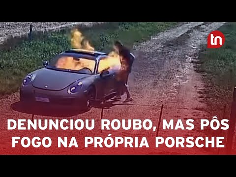 Homem que denunciou roubou vira suspeito de incendiar próprio Porsche