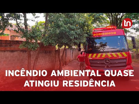 Incêndio ambiental quase atingiu residência no Jardim São Jerônimo